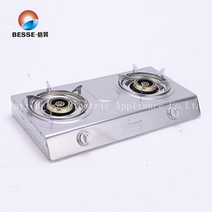 Cuisinière à gaz portable ZGBES à deux brûleurs en acier inoxydable avec commande par bouton et allumage piézoélectrique, idéale pour usage hôtelier, avec fonction de sécurité anti-extinction de flamme facile à utiliser. - Product Image 3