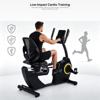 Vélo d'exercice inclinable à commande programmable, 4,5 kg, transmission par courroie, écran LCD, fréquence cardiaque, calories, siège rembourré, pour la maison