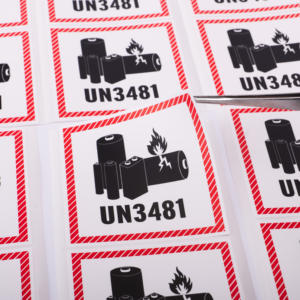 Etiqueta de Advertencia para Transporte Aéreo y Marítimo <span class=keywords><strong>UN3481</strong></span>, Etiqueta de Precaución para Baterías de Iones de Litio UN3480 - Product Image 3