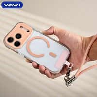 Coque de téléphone portable VAWI V-P06 pour iPhone 17 Pro Max, série Air Candy, étui mignon pour fille avec cordon de suspension externe