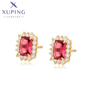 X000706106 xuping jewelry fashion elegant simple luxury red gemstone stud earring