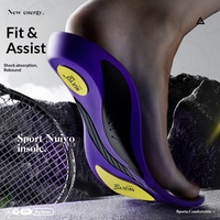 Semelles orthopédiques de sport unisexe avec soutien de la voûte plantaire, absorption des chocs, anti-transpiration, anti-odeur, ultra-douces, coussinets de semelle intérieure pour chaussures