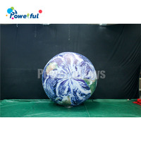 Ballons gonflables décoratifs éclairés par LED Soleil/Terre/Lune/Jupiter/Saturne/Uranus/Neptune/Mercure/Vénus/Mars Boules de bowling Planète