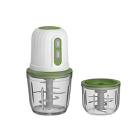 Hachoir Électrique Domestique 300W Mini 0.5L en Acier Inoxydable Certifié CE, Broyeur à Viande et Légumes à 8 Lames, Double Vitesse