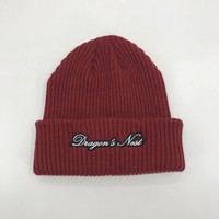 Yukaihe Custom Winter Acryl Beanies met 3D geborduurd logo, cartoon- en karakterafbeelding, puff print beanie muts