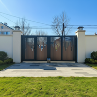 Portail Coulissant Moderne en Aluminium Haut de Gamme, Clôture de Jardin Écologique Extérieure Thermolaquée Anti-Rongeurs, Hauteur 1,8 m pour Jardins