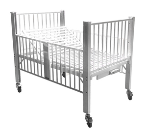 Lit d'hôpital pédiatrique à deux manivelle en acier inoxydable de haute qualité HOCHEY, bon prix, soins à domicile et utilisation hospitalière pour les jeunes patients - Product Image 1