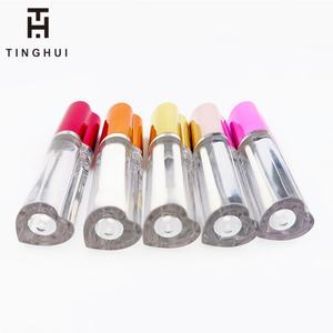 Popular Heart Shaped Lipgloss Tubes Empty <b>clear</b> pink Wand Lipstick <b>Container</b> Tubes 5ml Cosmetic Packaging Lip Gloss Tube - Product Image 2