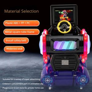 เครื่องเล่นเกมหยอดเหรียญไฟ LED หลากสีสัน รูปทรงรถยนต์ไฟฟ้าสำหรับเด็ก - Product Image 5