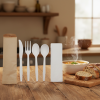 Ensemble de couverts de qualité supérieure, écologiques, CPLA, biodégradable, compostable, cuillère, fourchette, couteau