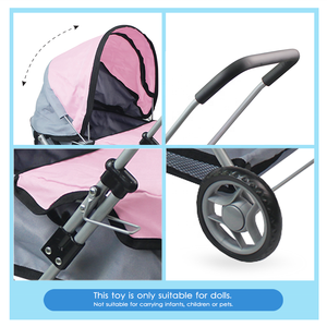 Poussette pour poupée Dollri Starri en promotion avec panier de rangement pour poupée jusqu'à 16 pouces – Jouets pour poussette - Product Image 3