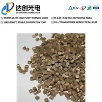 Titanium Monoksida TiO Kemurnian Tinggi 99,99% Kelas Industri dengan Rendah Outgassing untuk Lensa Optik Luar Angkasa, Deposisi Vakum UHV E-Beam