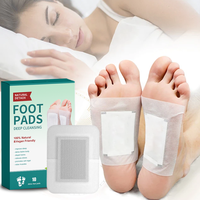 10 pièces par boîte nettoyage pieds coussinets gingembre sel pied Patch Kinoki nettoyage Detox pied coussinets