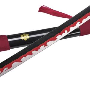 Espada de juguete de metal, mini katana negra de Roronoa Zoro, arma de acero inoxidable sin afilar con media hoja y mango, inspirada en el anime japonés de MS. - Product Image 5