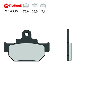 Pastillas de Freno para Motocicleta R-Attack M078CM, Carbono Cerámico, Delanteras y Traseras, Homologadas R90 - Product Image 1