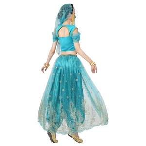 Nuovo <span class=keywords><strong>Costume</strong></span> <span class=keywords><strong>da</strong></span> Danza del Ventre <span class=keywords><strong>da</strong></span> <span class=keywords><strong>Principessa</strong></span> Jasmine di Aladdin per <span class=keywords><strong>Donna</strong></span>, Travestimento per Halloween - Product Image 5