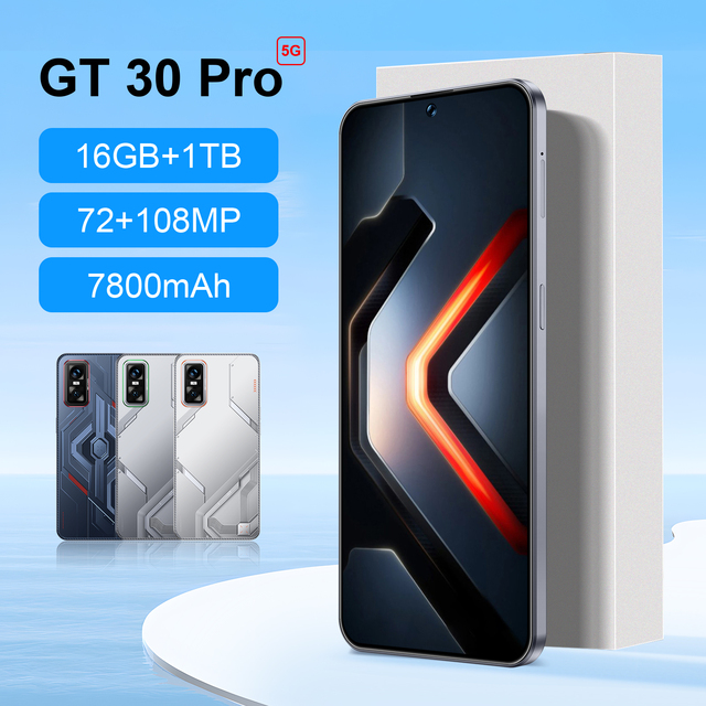 Wholesale GT30 Pro 5G Smartphone 16G+1TB Memory 7.3 Inch HD Screen 7800mAh Deca Core CPU Supports CDMA LTE Mobile Phone