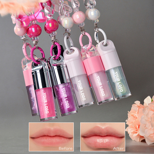 Set di Oli Labbra Colorati che Cambiano Colore 5ml+1.5ml, Lucidalabbra Idratante Effetto Specchio con Braccialetto a Fiocco e Portachiavi, Kit Labbra Portatile - Product Image 1