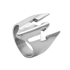Mask <b>Ring</b> <b>Titanium</b> Steel Geometric Design Men's Punk Style Silver Color 260110 - Product Image 1