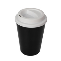 Haute qualité 12oz350ml Double paroi Pp plastique réutilisable tasse à café blanc Sublimation gobelet avec couvercle tasse de voyage