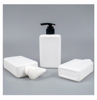 Bouteille vide en PE blanc de 150 ml, 200 ml, 300 ml, 350 ml, 500 ml pour savon liquide, shampoing, lavage des mains avec pompe noire