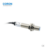 CORON CFJ-A12M-20ANA Saklar Magnetik Jangkauan Deteksi 20mm Sensor Proximitas Terlindung Ukuran M12 Pemasangan Rata Output NPN NO LED Merah
