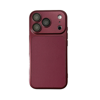 Étui de protection antichoc et anti-rayures en cuir premium plaqué pour iPhone 18 Pro Max 17 Air 16 avec protection d'objectif