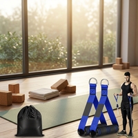 Bandas de Resistencia de Látex, Juego Completo con Agarraderas, Anclaje para Puerta y Correas para Tobillos, para Entrenamiento de Resistencia de Alta Intensidad