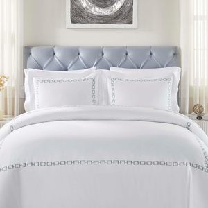 Hotel Bedding Set High Quality White Cotton Duvet Cover and Pillowcase Luxury Home Hotel Use - Product Image 1
