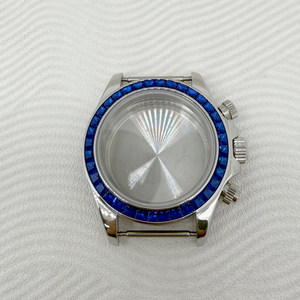 Boîtier de montre en acier modifié de 39 mm avec <span class=keywords><strong>lunette</strong></span> sertie de diamants, chronographe à quartz multicolore pour mouvement VK63 - Product Image 5