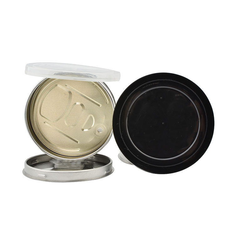 Air Tight Small Round Metal Tin Cans For Food Hand Seal Tin Box