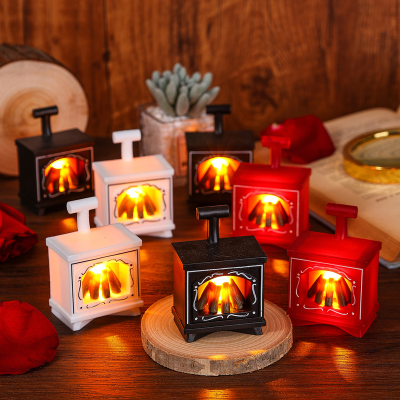Small Fireplace LED Candle Christmas Atmosphere