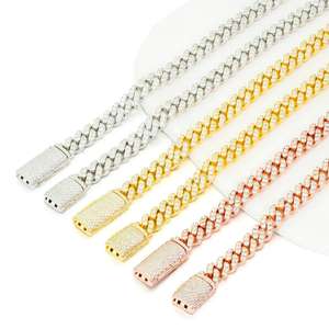 Wholesale 925 Silver White/Yellow/Rose Gold Plated Hip Hop Cuban Chain GRA Certificate Slim Chain 6mm Width Moissanite Bracelet - Product Image 2