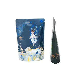 New Laser Film Mylar Bags Custom UV Printed 3.5g Baggies Foil Smell Proof Tobacco Stand Up Packaging Zipper Mylar Bags
