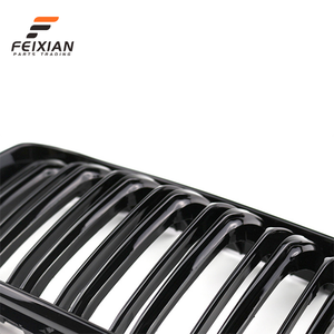 Voor BMW 1 Serie F20 LCI 2015-2018 Dubbele Lijn Glans Zwart Grille Driekleurige Front Grille Groothandel LEVERING FEIXIAN - Product Image 6