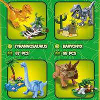 Bloques de Construcción SEMBO, Modelo de Dinosaurio, Juguete de ABS, Escala 1:72, 50 Piezas, para Niños de 5 a 7 Años, Unisex, Gránulos Pequeños