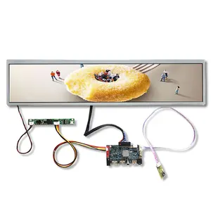 Bar type 19 inch 1920x360 IPS ultra wide stretched bar lcd display for digital signage 19" super widescreen display