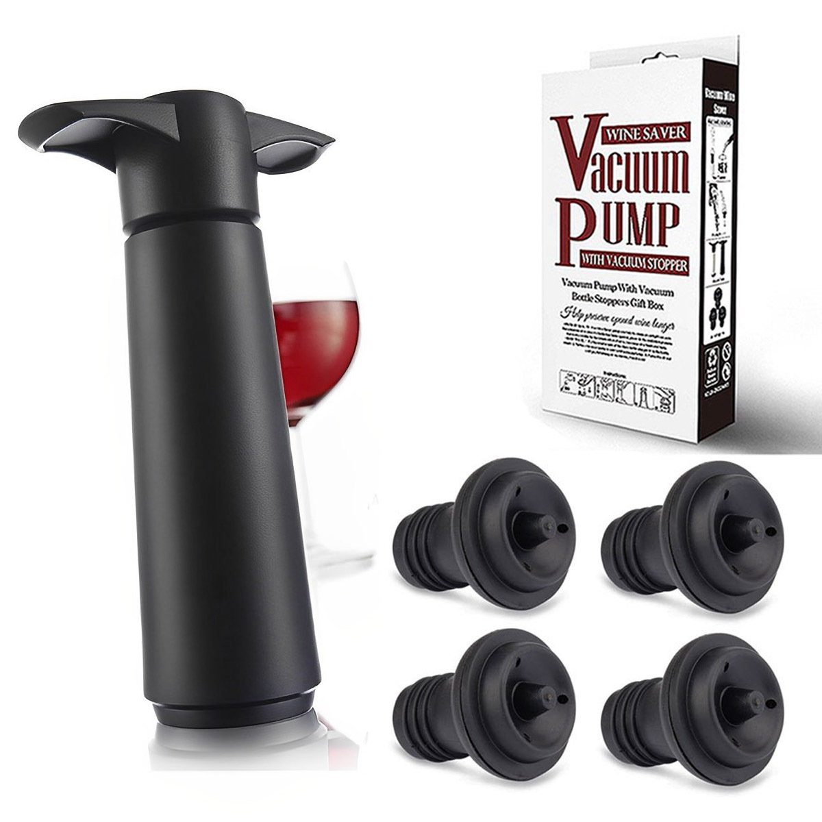 Pompe Black Tick + prise 4 broches à 3 trous + boîte couleur