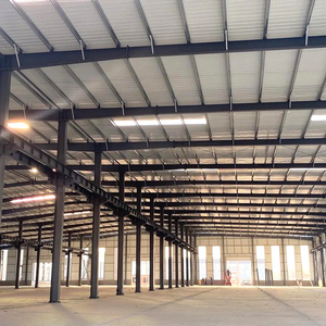 โรงงานโครงสร้างเหล็กสำเร็จรูป H-Beam ทนทานต่อแผ่นดินไหว ได้รับการรับรองมาตรฐาน CE ขายดี เหมาะสำหรับโลจิสติกส์และการจัดเก็บ - Product Image 1