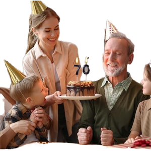 เทียนพาราฟินสำหรับปาร์ตี้วันเกิดสร้างแบบจำลองด้วยเม็ดเพชรสีดำโอเปร่า - Product Image 4