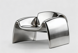 Zeitgenössischer Gebogener Metallsessel Polierter Edelstahl Künstlerischer Stuhl für Hotel & Wohnzimmer - Product Image 2