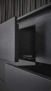 Meuble TV mural moderne pour salon, design personnalisé, en bois, avec un grand espace de rangement - Product Image 3