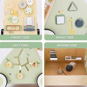 Bán buôn Chất lượng cao bằng gỗ bé đẩy Walker và Toddler kéo học tập hoạt động Đồ chơi phát triển động cơ kỹ năng & Sáng Tạo - Product Image 5