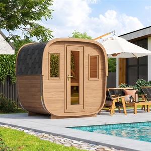 Sauna Triunity de Estilo Personalizado, Sauna Exterior en Forma de Cubo para 4-6 Personas - Product Image 6