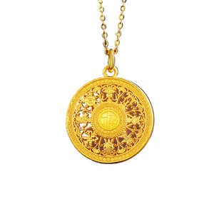 Colgante de Ocho Tesoros de Oro Puro 999 de Shuibei, Método Antiguo de <span class=keywords><strong>Herencia</strong></span> Dura en 3D, Fortuna como Regalo - Product Image 1
