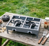 Cuisinière à gaz industrielle à haute efficacité avec 2 brûleurs, allumage électronique, têtes de brûleurs en fonte robustes pour la restauration