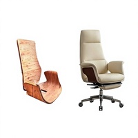 Chaise de bureau moderne pour cadre en cuir de vachette, mobilier de bureau en cuir véritable, prix d'usine