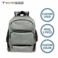 Mochila Brillante Impermeable Antirrobo para Niñas, con Logotipo Personalizado, Bolsillo para Lonchera y Correa para el Pecho (Capacidad de 20-36L)