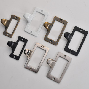 New Chinese Style Zinc Alloy Handle Label Frame Antique Pull For <b>Packaging</b> <b>Box</b> Home Decoration Durable Iron Hardware - Product Image 2