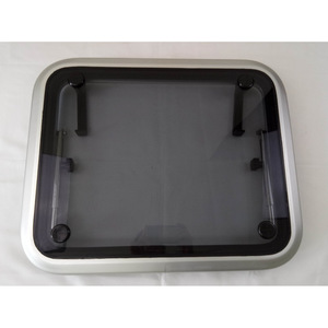 Couverture de trappe en aluminium, fenêtre de ventilation rectangulaire en acier et verre pour bateau, marine, camping-car, rénovation et amélioration - Product Image 1